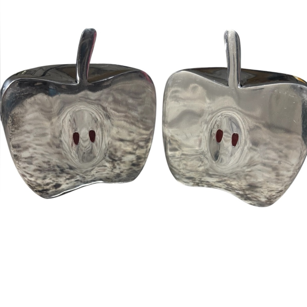 Silver Apple Bookends